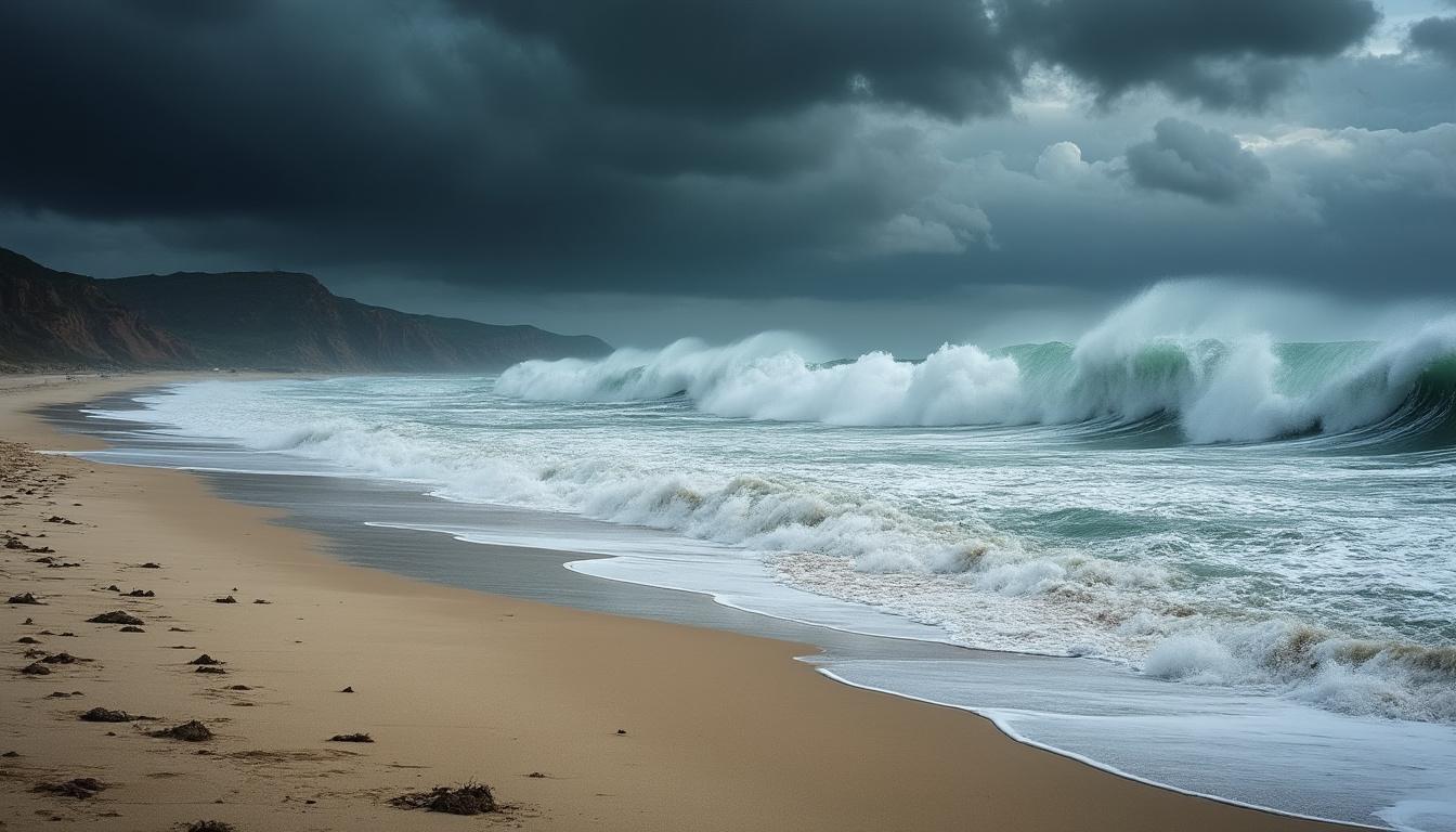 une puissante houle cyclonique s'approche des plages de gironde, générant des vagues impressionnantes pouvant atteindre cinq mètres. informez-vous sur les risques et les mesures de sécurité à adopter.