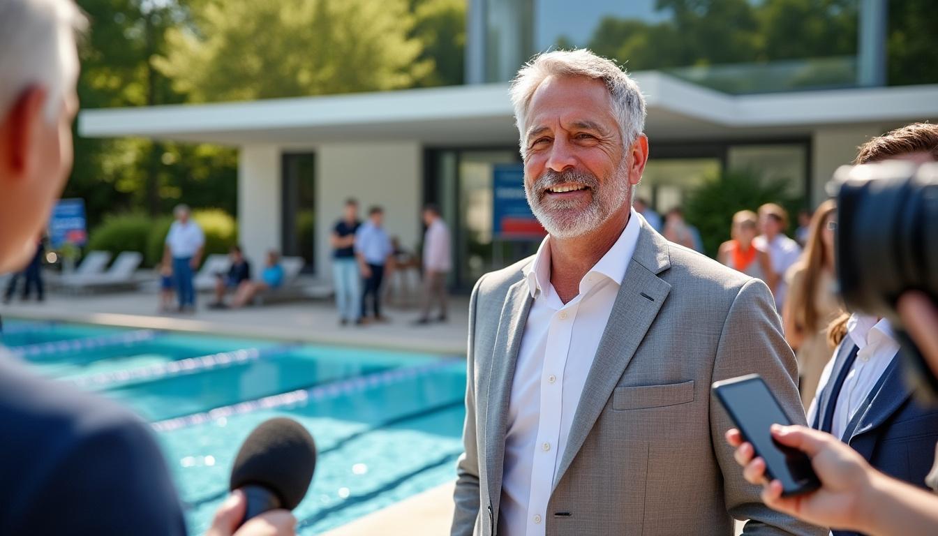 claude olive inaugure la nouvelle piscine d’anglet, offrant aux habitants des installations modernes, tout en entretenant le suspense sur ses intentions pour les municipales de 2026.