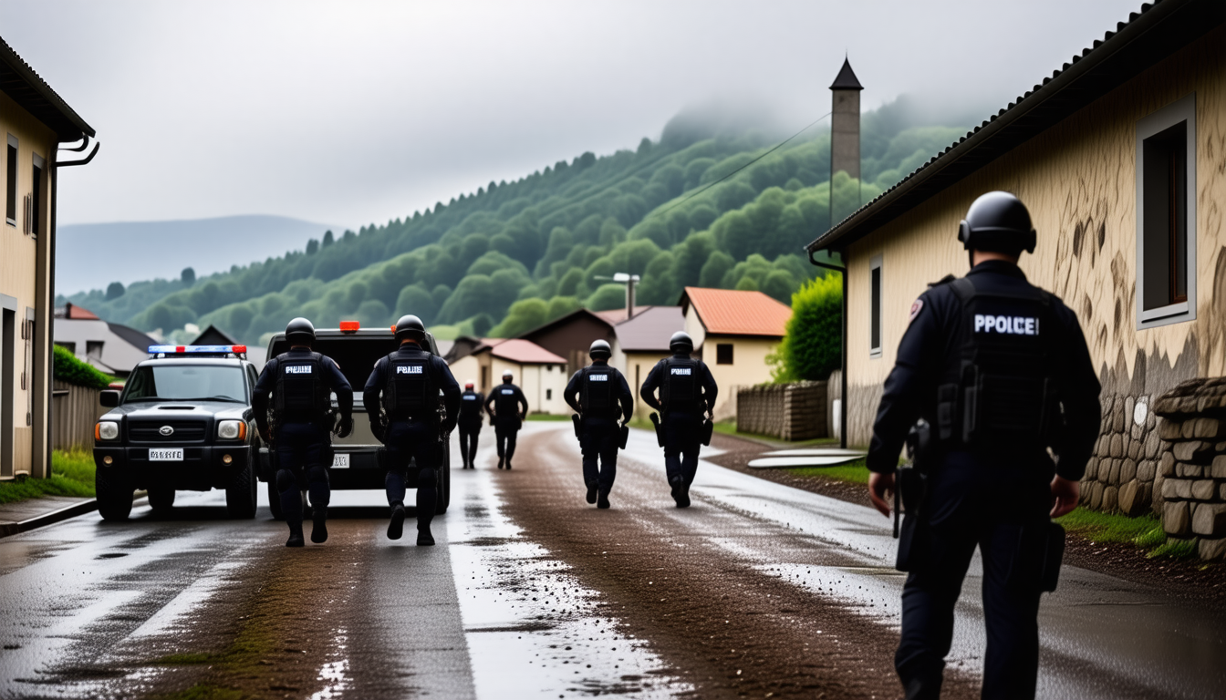 les gendarmes sont intervenus à larceveau, au pays basque, pour maîtriser un homme retranché. l'opération s'est achevée avec la capture de l'individu, sans faire de blessés.