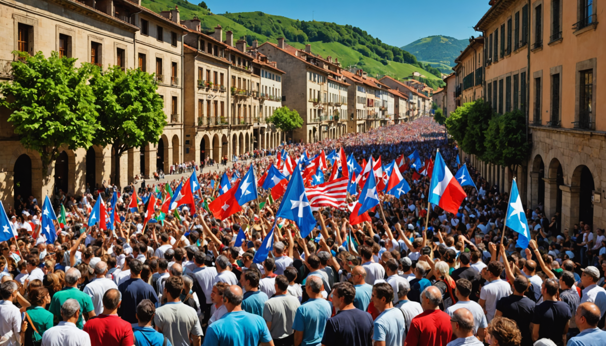 découvrez la mobilisation au pays basque où citoyens et organisations s’unissent pour une journée d’actions et de blocages afin de défendre leurs revendications. un mouvement solidaire et engagé pour faire entendre leurs voix !