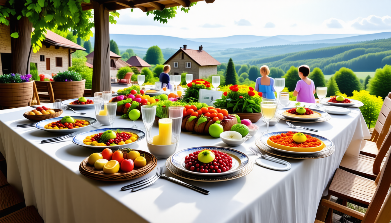 partez à la découverte des tablées béarnaises 2025 et savourez un voyage culinaire unique à travers les charmants villages du nord-est béarn. rencontrez des artisans locaux, dégustez des spécialités régionales et vivez une expérience gastronomique authentique !