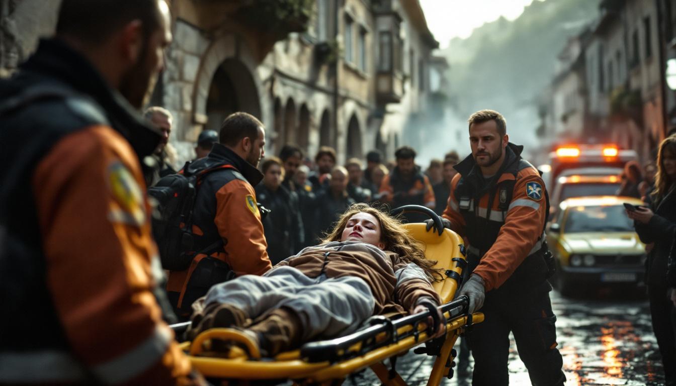 au pays basque, deux piétons ont été grièvement blessés après avoir été heurtés par une voiture. une femme a été évacuée en urgence absolue vers l'hôpital.